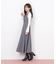 袖ボタンリブニット