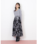 モール刺繍ドッキングニットワンピース