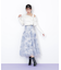 ベロアリボンオパールフラワースカート