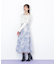 ベロアリボンオパールフラワースカート