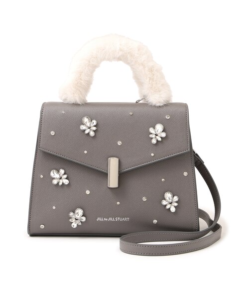 【匿名】JILLbyJILLSTUART ランダムビジューファーハンドルバッグ ランダムビジューファーハンドルバッグ | JILL by JILL STUART（ジル
