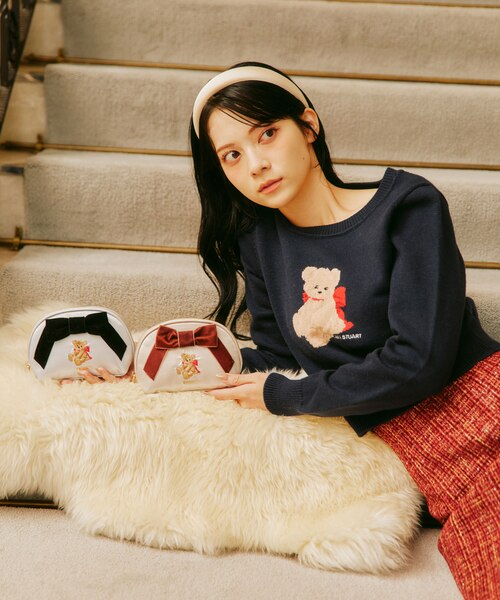 BEARシリーズ＞ベア刺繍ポーチ｜ジルバイジルスチュアートの通販