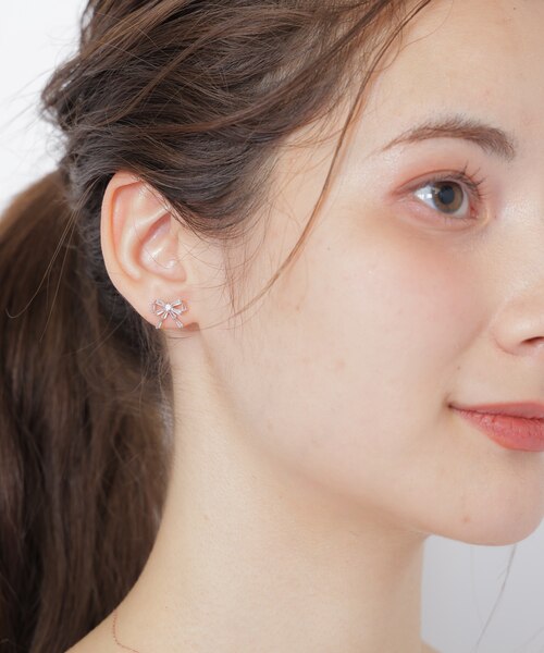 Cubic プチリボンピアス｜ジルバイジルスチュアートの通販｜&mall
