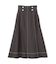 フロント釦配色ステッチスカート