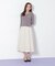 フロント釦配色ステッチスカート