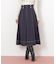 フロント釦配色ステッチスカート