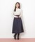 フロント釦配色ステッチスカート