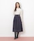フロント釦配色ステッチスカート