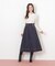 フロント釦配色ステッチスカート