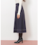 フロント釦配色ステッチスカート