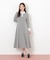 ポロ衿カットソーフレアワンピース