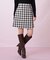 ブロックチェックツィードミニスカート