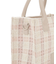 ツイードチェックトートバッグ