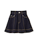 ハートボタンフレアミニスカート