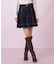 ハートボタンフレアミニスカート