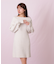 袖リボンニットワンピース