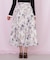 シアーアートフラワープリントスカート