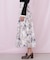 シアーアートフラワープリントスカート