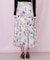 シアーアートフラワープリントスカート