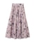 シアーアートフラワープリントスカート