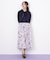 シアーアートフラワープリントスカート