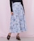 シアーアートフラワープリントスカート