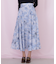 シアーアートフラワープリントスカート