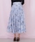 シアーアートフラワープリントスカート