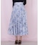 シアーアートフラワープリントスカート