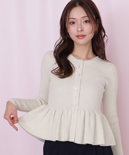 ラメモールペプラムニット｜ジルバイジルスチュアートの通販｜&mall