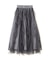 縦ラッフルチュールスカート