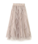 縦ラッフルチュールスカート