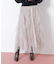縦ラッフルチュールスカート