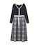 チェックニットワンピース