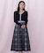 チェックニットワンピース