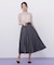 ベルト付き配色ステッチフレアスカート
