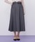 ベルト付き配色ステッチフレアスカート