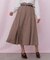 ベルト付き配色ステッチフレアスカート