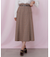 ベルト付き配色ステッチフレアスカート
