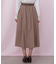 ベルト付き配色ステッチフレアスカート