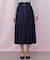 ベルト付き配色ステッチフレアスカート