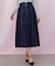 ベルト付き配色ステッチフレアスカート