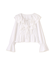 レーストリムラッフルブラウス