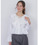 レーストリムラッフルブラウス