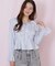 レーストリムラッフルブラウス
