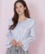 レーストリムラッフルブラウス