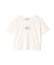 ショート丈刺繍ロゴTシャツオーガニックコットン