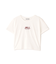 ショート丈刺繍ロゴTシャツオーガニックコットン