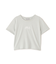 ショート丈刺繍ロゴTシャツオーガニックコットン