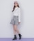 構築パネルデニムミニスカート